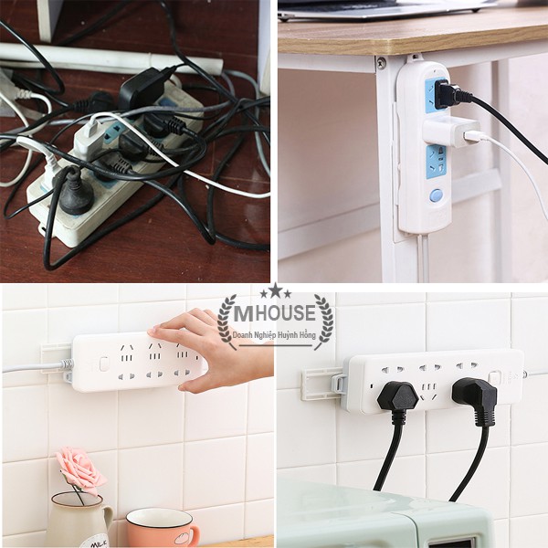 Bộ Miếng Dán Ổ Gắm Điện Móc Treo Tường Tiện Dụng