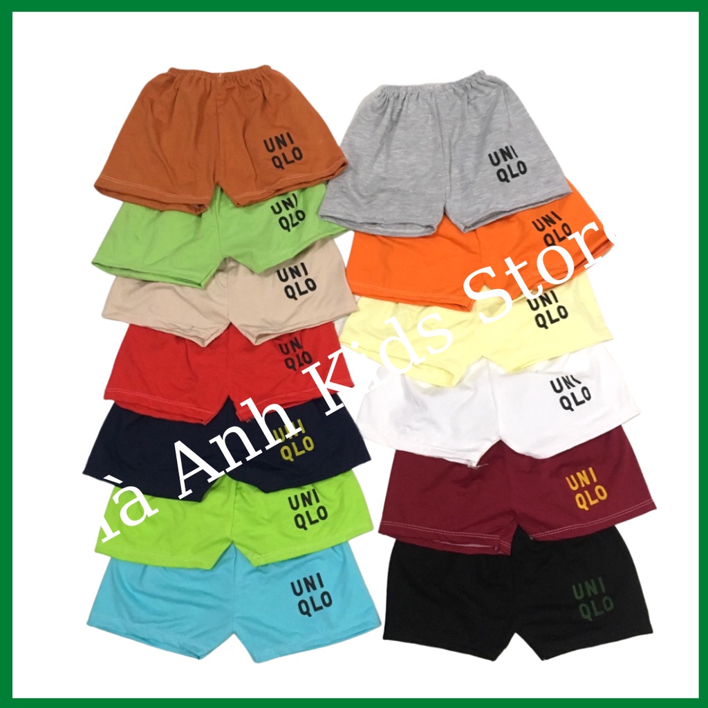 Quần đùi cotton cho bé trai/gái 10-20kg/ Quần chục đùi, quần đùi chục cho bé mặc hè thoáng mát