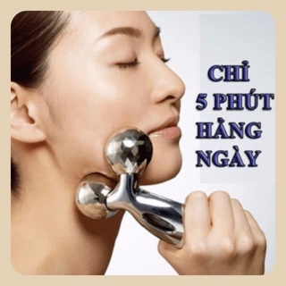 Cây Lăn Massage mặt và body, Dụng Cụ massage mặt 3D nâng cơ, xóa nhăn Làm thon gọn mặt thông minh, mát xa toàn thân