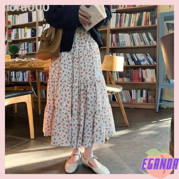 Chân váy hoa nhí, Chân váy hoa nhí 3 tầng ulzzang siêu xinh