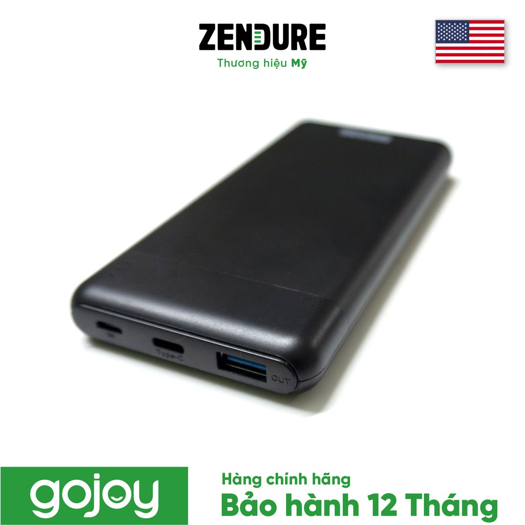 Pin sạc dự phòng 10.000mAh 18W + QC 3.0 typeC ZENDURE ZDJP221-b