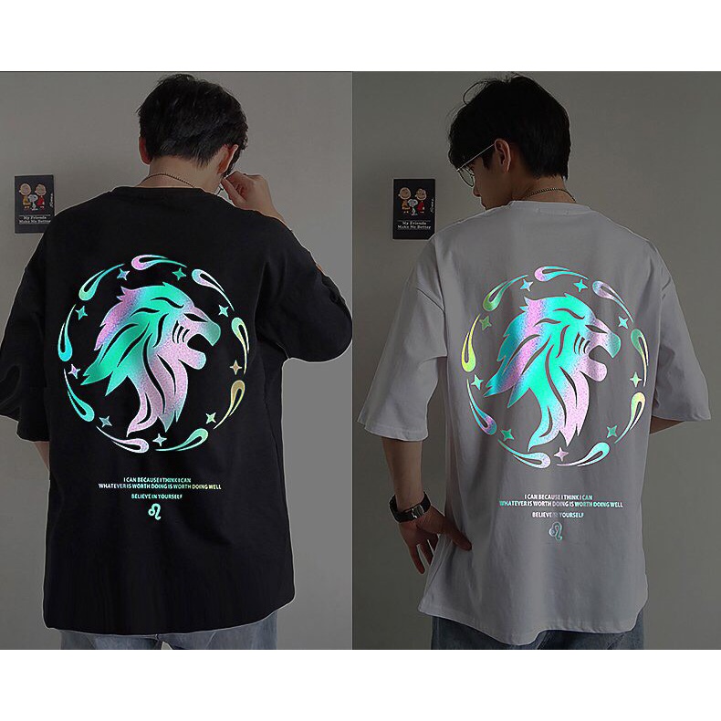 Áo Thun Unisex N7F Tay Lỡ Nam Nữ Form Rộng Phản Quang In Hình Hổ N7F001 | BigBuy360 - bigbuy360.vn