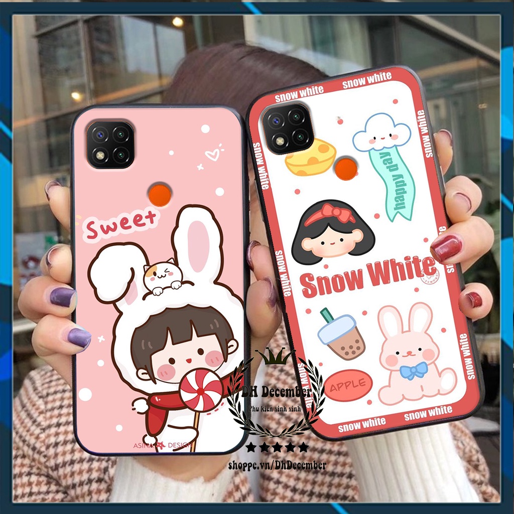 Ốp lưng Xiaomi REDMI 9C in hình 3D lucky, gấu Brick xinh xắn - KHÔNG NÊN BỎ LỠ