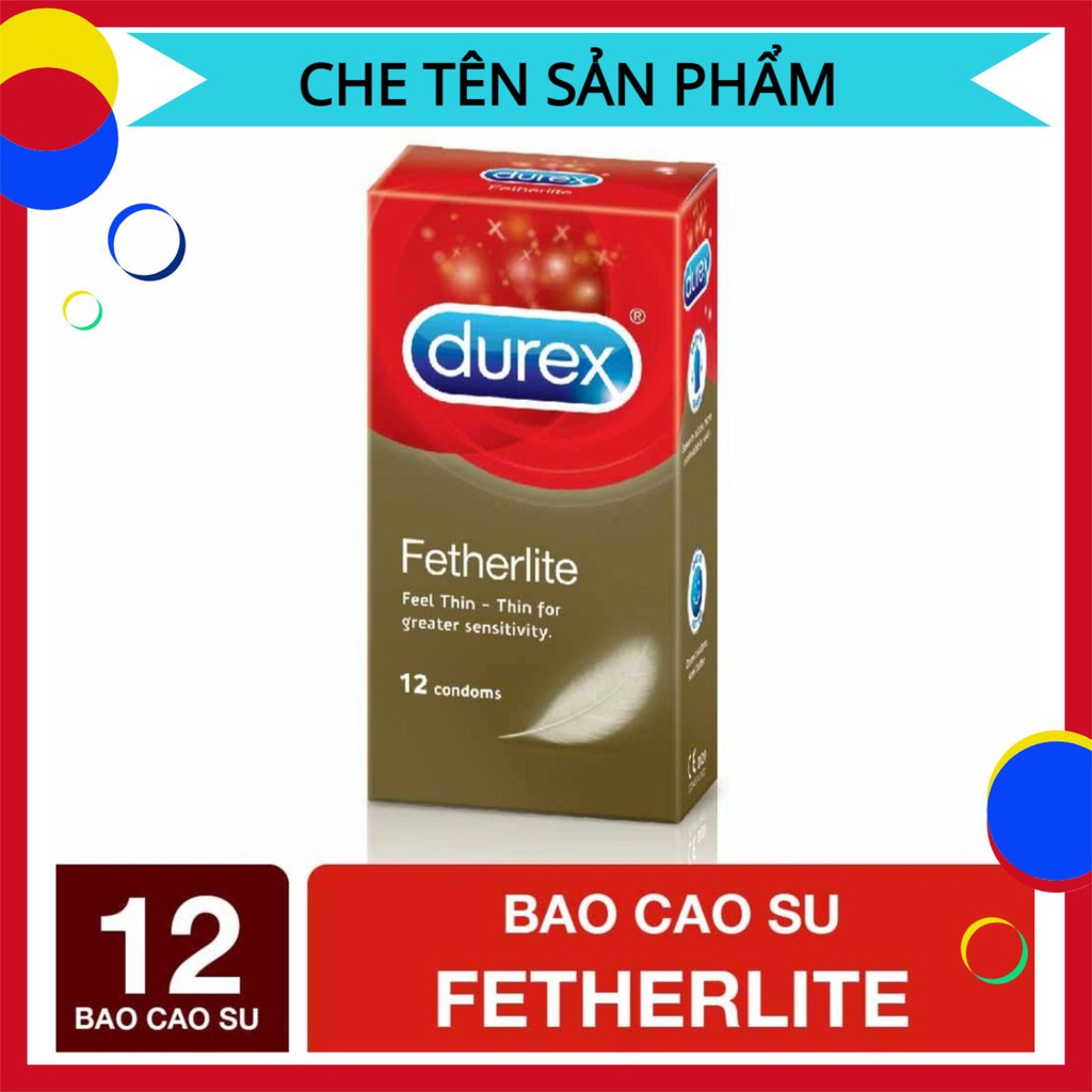 (SIÊU RẺ) Bao cao su Durex Fetherlite mỏng nhất thế giới che tên sản phẩm