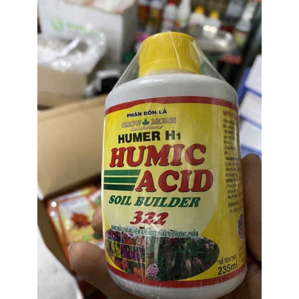 Humic Acid 322 chai 235ml chuyên dùng cho hoa Phong Lan & rau màu cây ăn trái