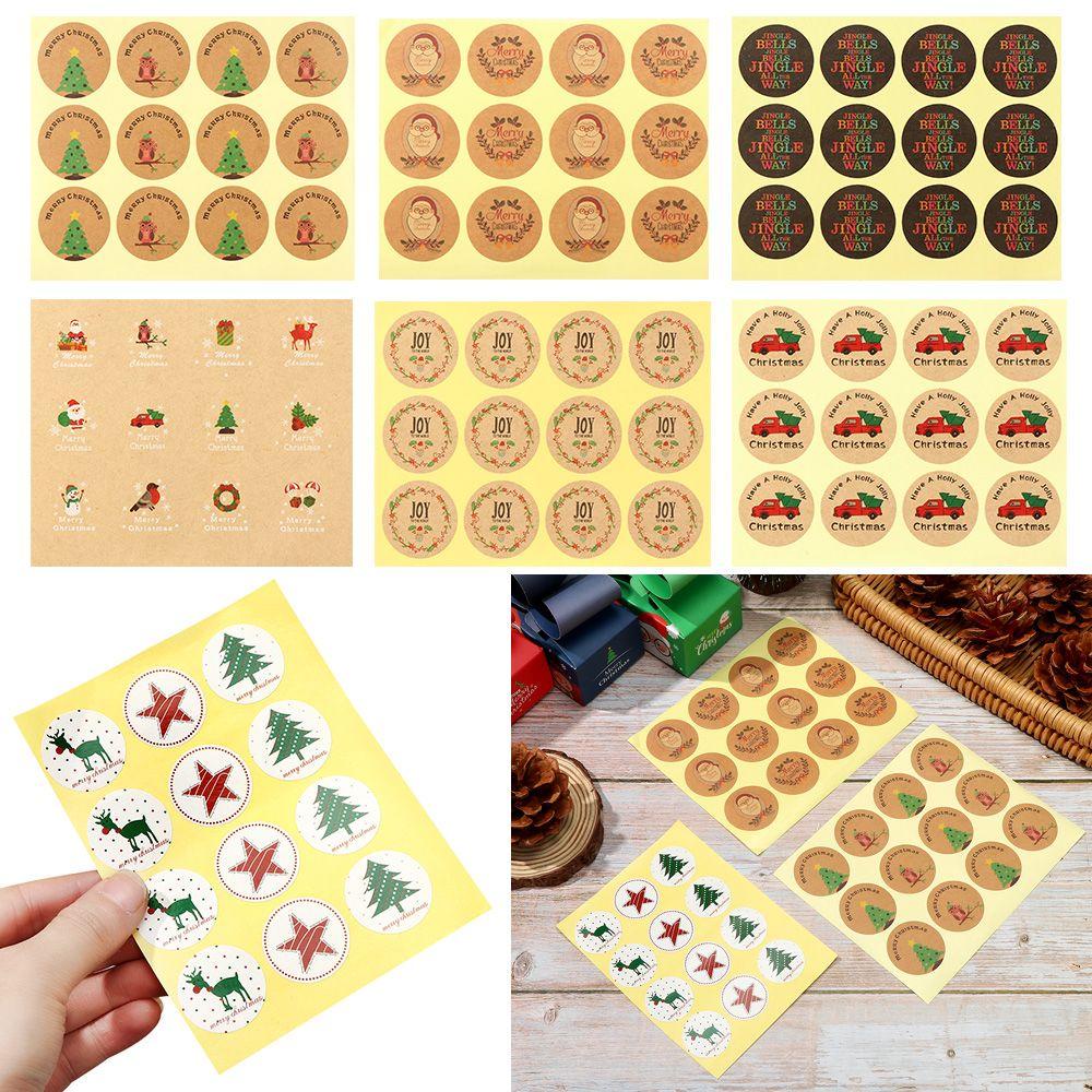 Set 10 Tấm Nhãn Dán Trang Trí Giáng Sinh