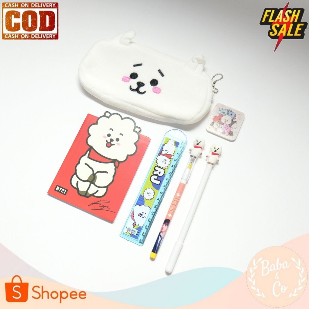 Bộ Dụng Cụ Học Tập In Hình Nhân Vật Bt21 Bts Kpop