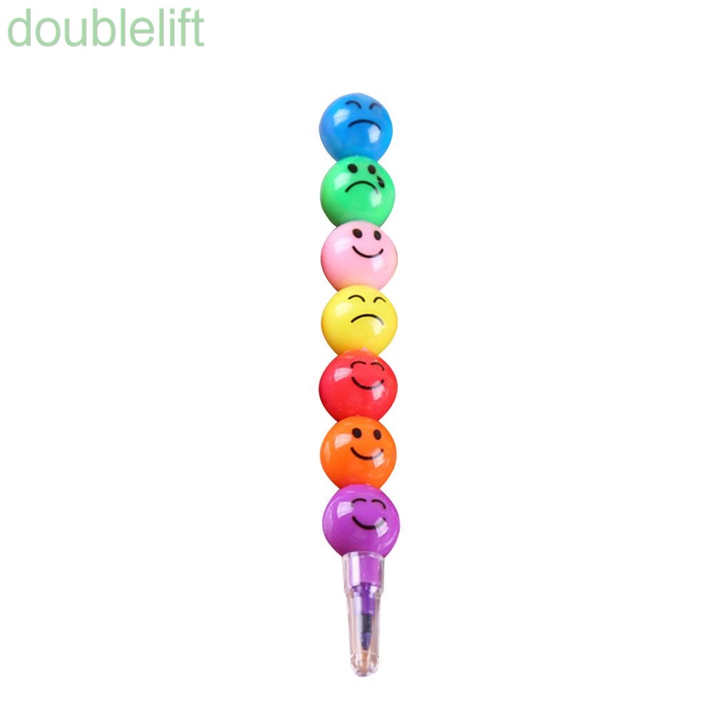 Bút chì sáp 7 màu họa tiết hoạt hình dễ thương cho bé