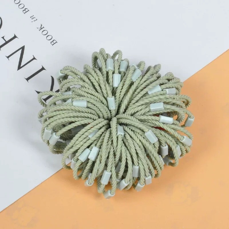 Set 10 Dây Buộc Tóc Có Đế Gắn Charm Đính Hoa Quả Con Vật Hoạ Tiết Ngộ Nghĩnh Cho Bé