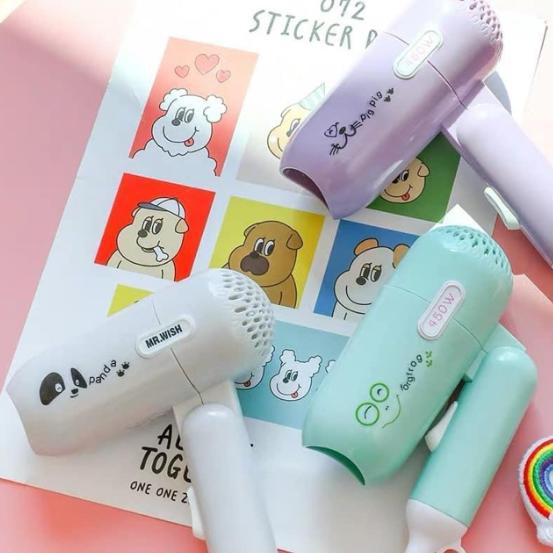 SẤY CỰC NHANH - MÁY SẤY TÓC DU LỊCH MINI GẤP GỌN HÌNH GẤU THỎ MÈO KITTY DOREMON SIÊU XINH- MÁY SẤY TÓC, MÁY TẠO KIỂU TÓC