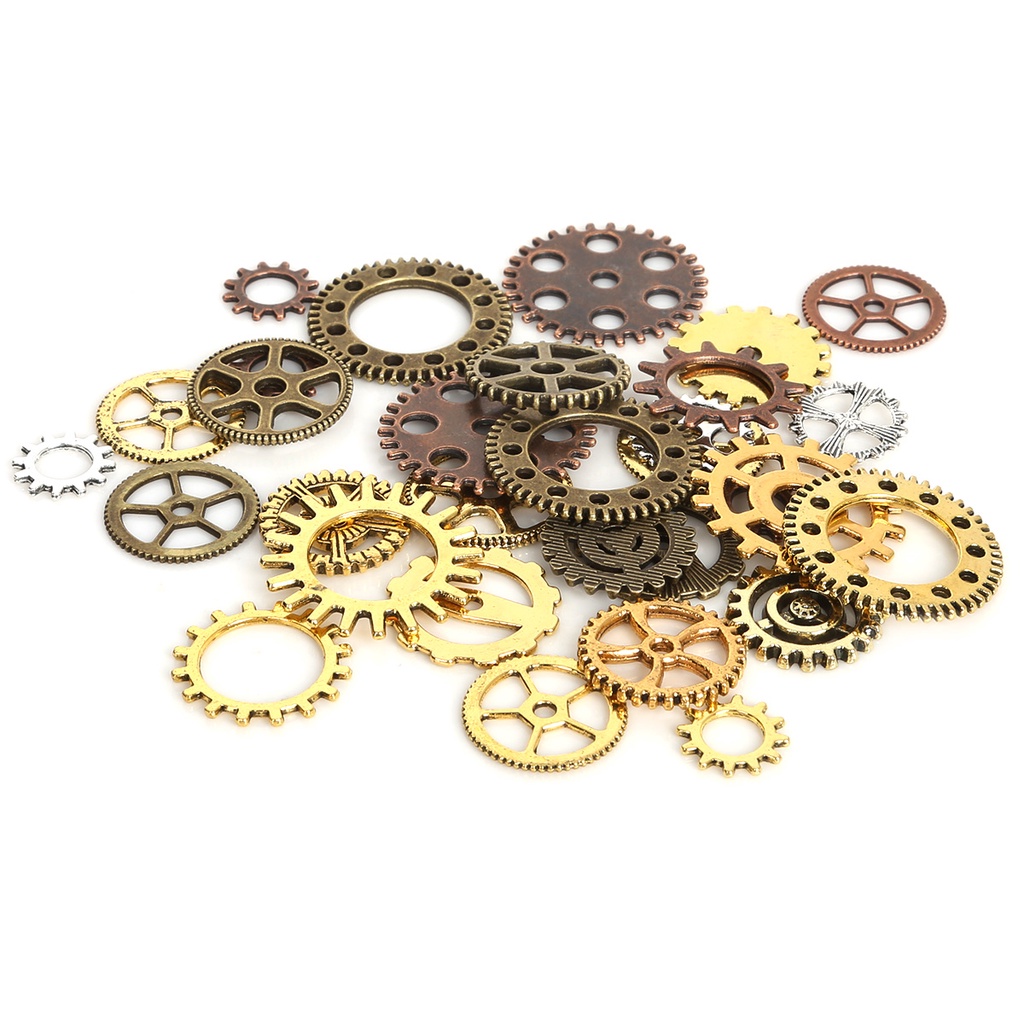 Gear Kích thước nhỏ 8-25mm Cơ khí hợp kim hỗn hợp Steampunk Gear&Gear Tự làm Phụ kiện