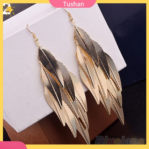 Hoa tai dáng dài phong cách tua rua thời trang sang trọng cho nữ