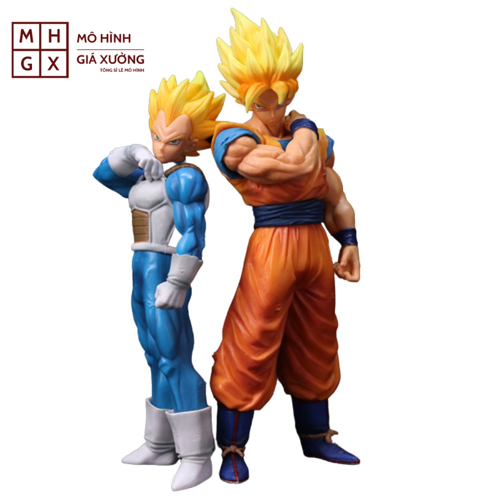 Mô hình Dragon Ball SonGoku  vs Vegeta  super saiyan  siêu đẹp siêu rẻ  cao 20cm - figure mô hình 7 viên ngọc rồng