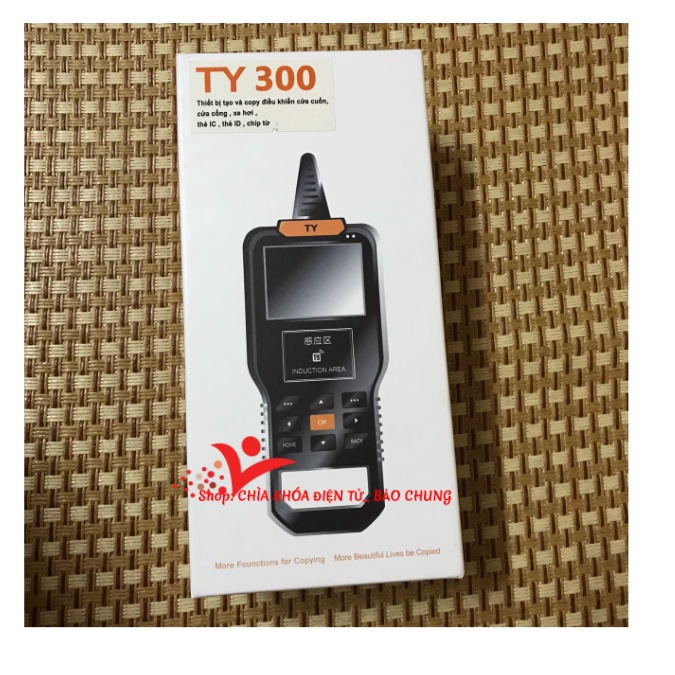 Máy TY300 đọc mã, copy, tạo chương trình chìa khóa điều khiển ô tô,cửa cuốn,thẻ từ..đã được mã hóa sang tiếng việt.