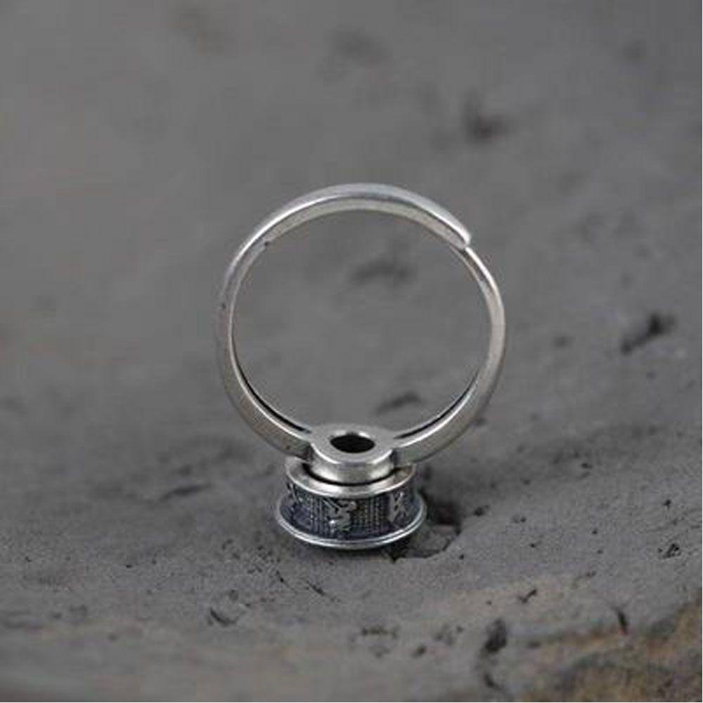 BSUNS Nhẫn Hở Xi Mạ Bạc Hình Hoa Sen