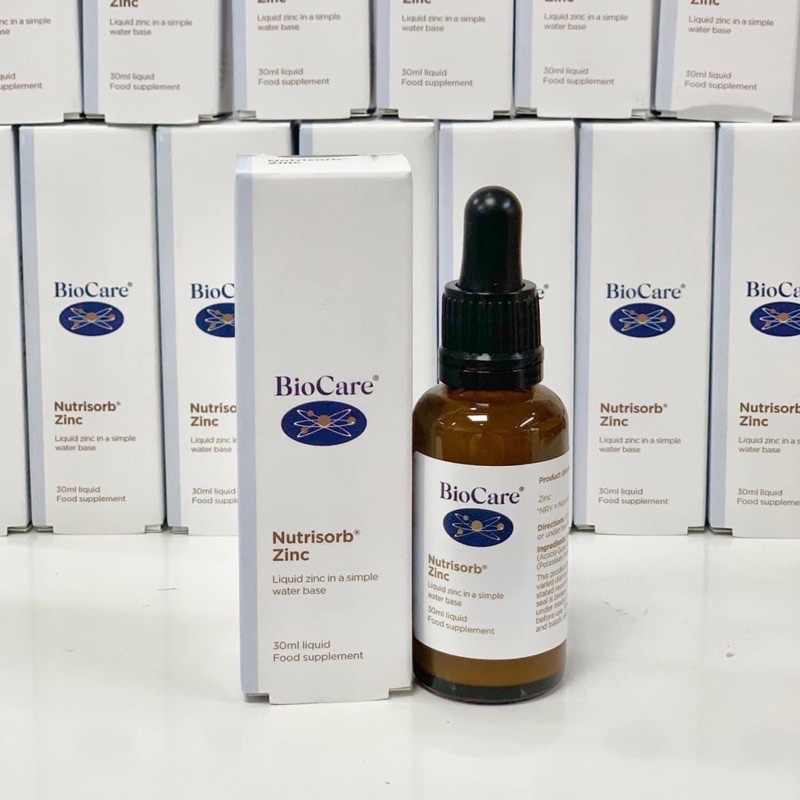 Kẽm nước BioCare Nutrisorb ZinC, nội địa Anh  tăng cường đề kháng cho trẻ từ 1 tháng tuổi