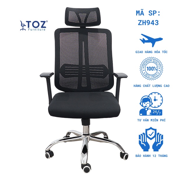 Ghế xoay làm việc văn phòng TOZ lưng cao, ghế học sinh, game, gaming xoay 360 độ - ZH943