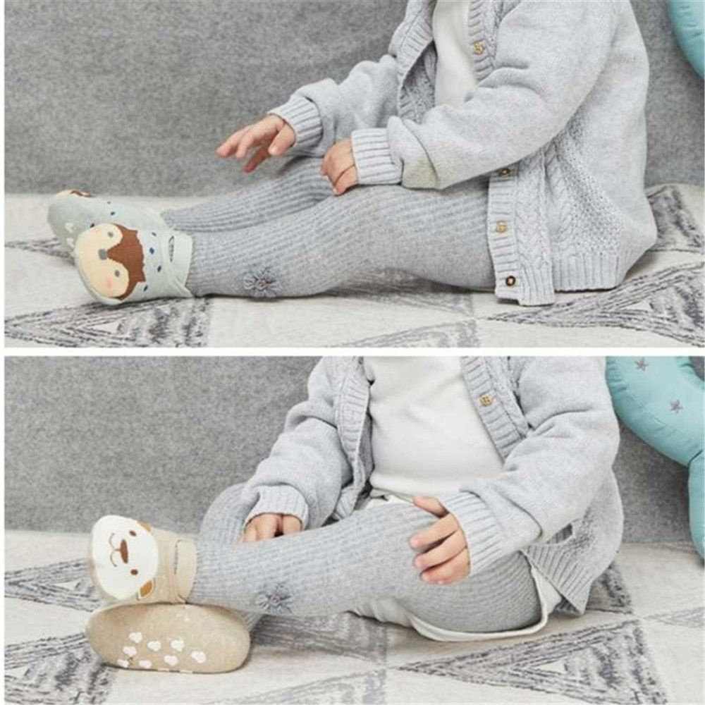 Vớ Cotton Mềm Mại Ấm Áp Chống Trượt Thoải Mái Nhiều Màu Sắc Cho Bé Sơ Sinh