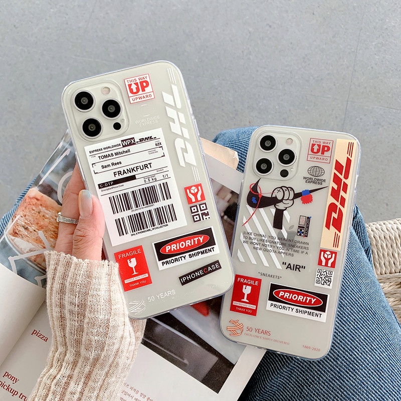 Huawei Y8P Y7P Y6P Y5P/P Smart Z/S/Honor 9S 9C/Y9 Prime 2019 Air tickets Graffiti label DHL Clear Soft Silicone TPU Phone Casing Case Back Cover