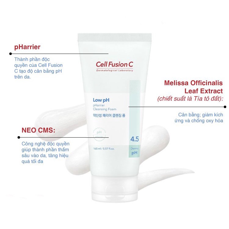 Sữa Rửa Mặt Cell Fusion C pH Thấp pHarrier Cleansing Foam 165ml