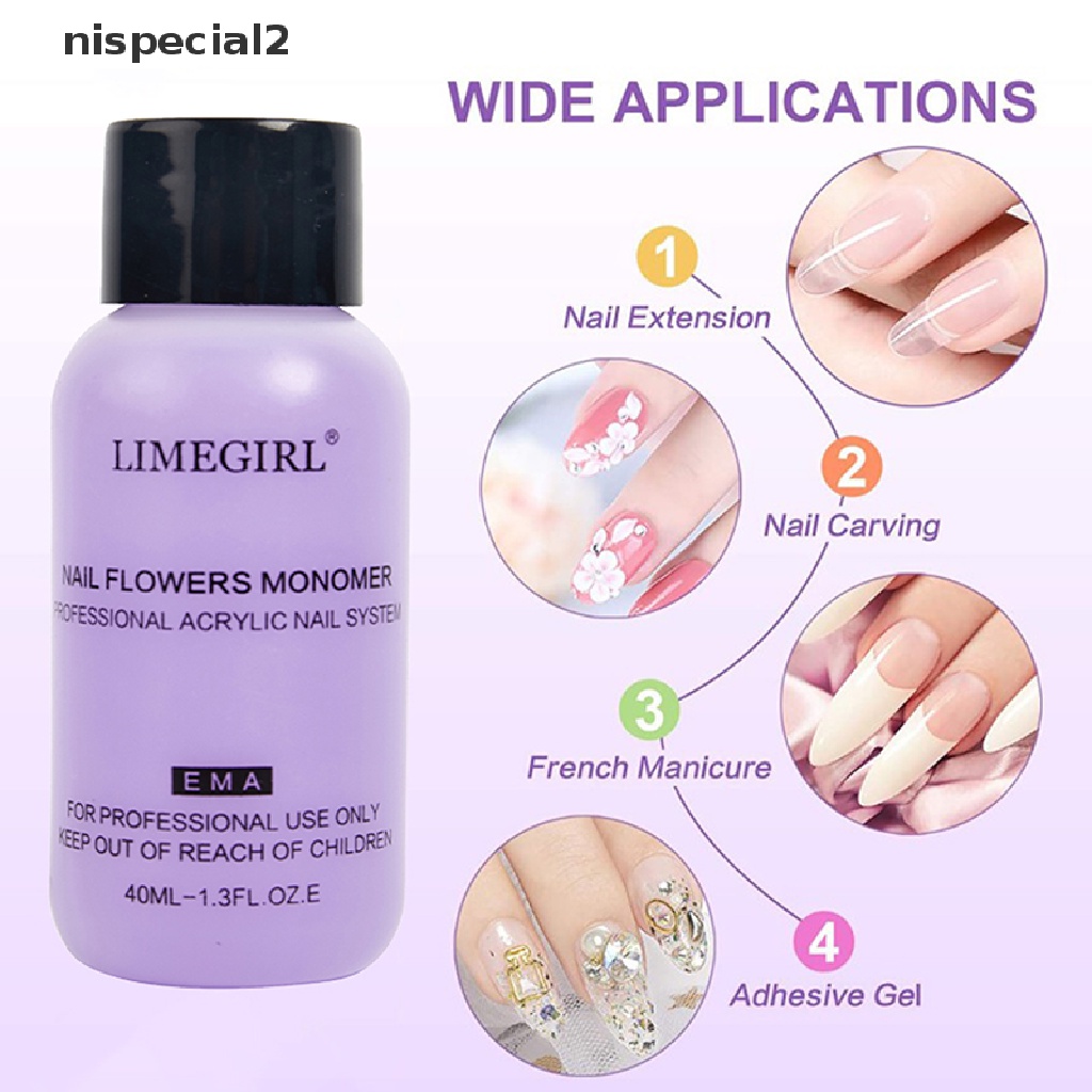 [nispecial2] 40ml Acrylic Manicure Crystal Carving Fluid Liquid Nail Extension Carving Decor [new]