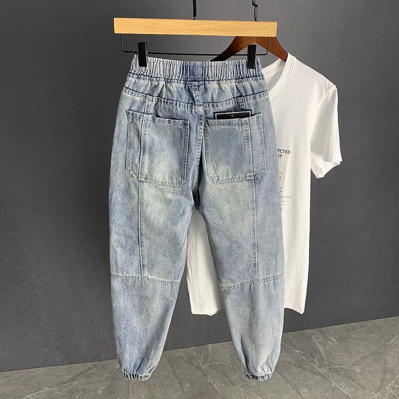 Quần Jeans Dây Rút Dáng Rộng Dài Đến Mắt Cá Chân Thời Trang Nam Harlan