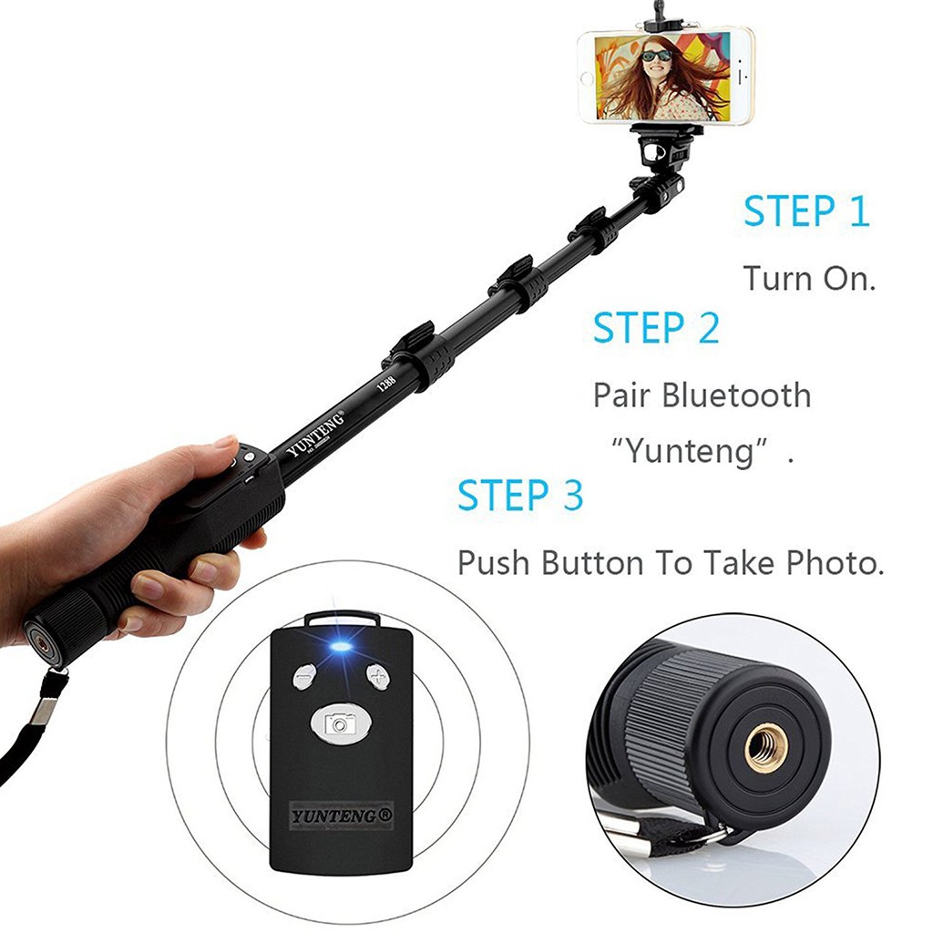 Gậy chụp hình selfie Yunteng 1288 có remote bluetooth cho điện thoại | BigBuy360 - bigbuy360.vn