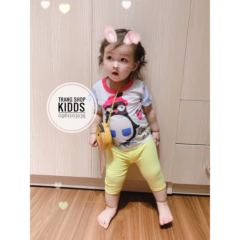 Set Quần Legging Lửng Thông Hơi Xuất Nhật Cho Bé Gái 7-19kg