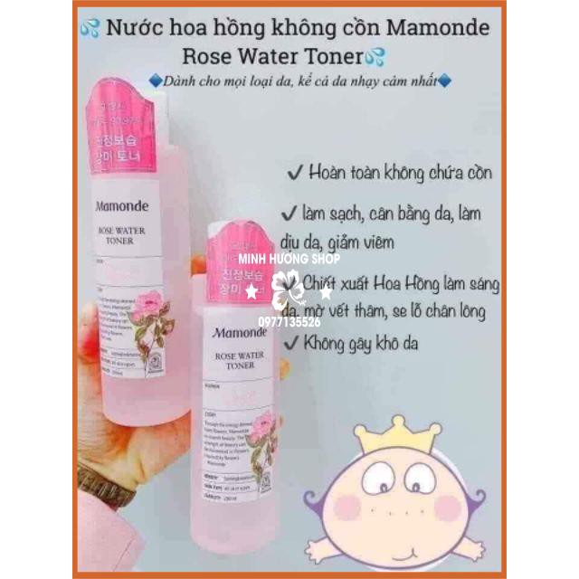Nước hoa hồng MAMONDE 🍓 KHÔNG CỒN DỊU NHẸ 🍑 cấp ẩm giúp da mềm mịn | BigBuy360 - bigbuy360.vn