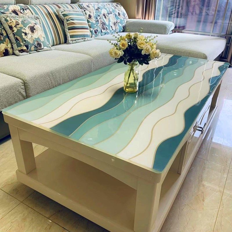 Bảo vệ môi trường PVC mềm kính mềm bàn cà phê khăn trải bàn cao su mềm hình chữ nhật không thấm nước tấm pha lê trong su