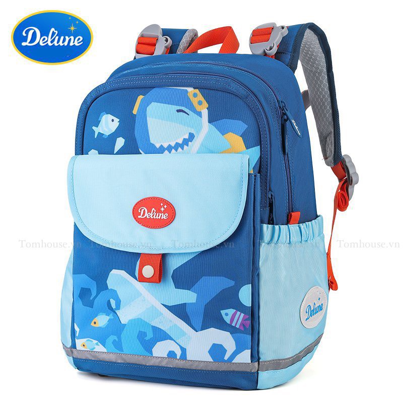 Cặp chống gù thương hiệu Delune, balo chống gù lưng cho bé gái, cặp chống thấm nước