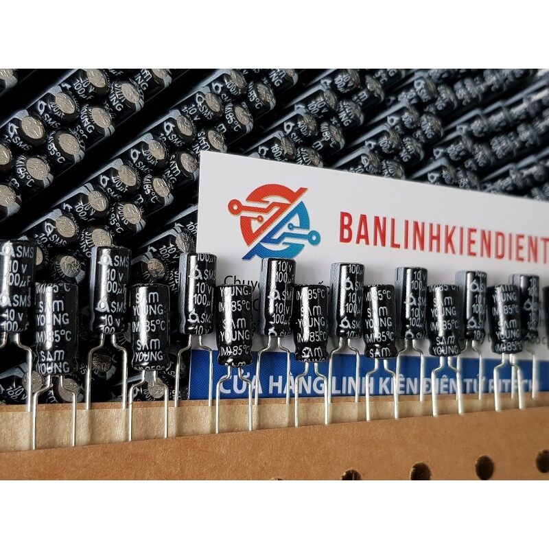 [Combo 20 chiếc] Tụ hóa 100uF 10V kích thước 5x11mm