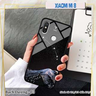 Ốp lưng kính 3D Xiaomi Mi 8 - cung hoàng đạo