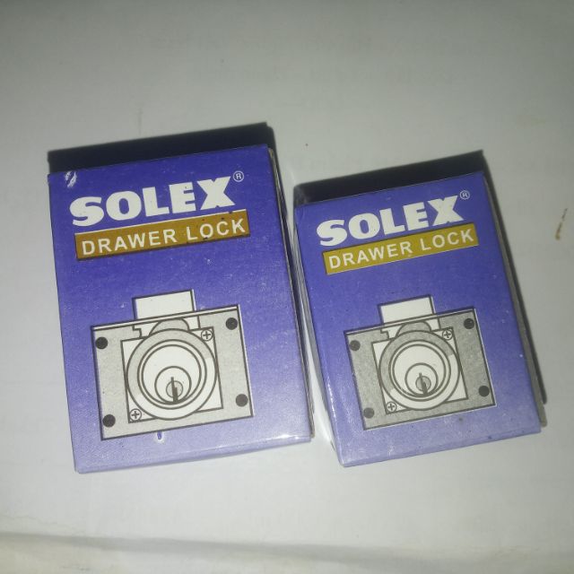 Ổ khoá tủ ngăn kéo Solex 2 kích thước kèm 2 chìa khóa
