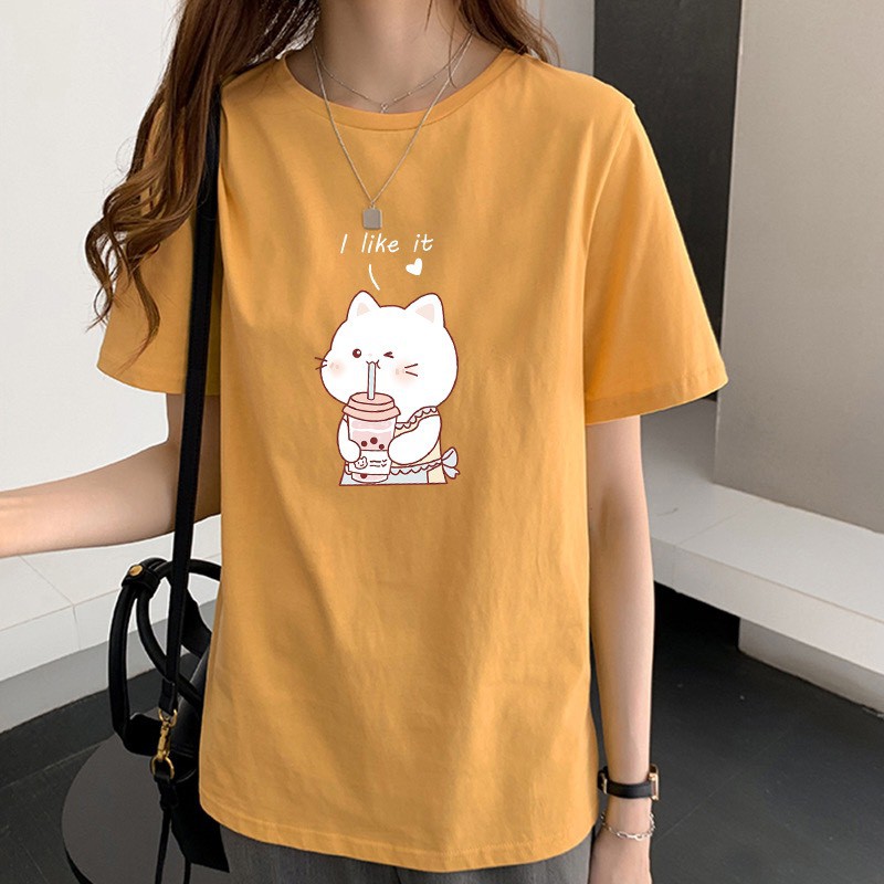 Áo thun tay lỡ phông Unisex nam nữ oversize form rộng đẹp ulzzang MÈO KOMBOH A32