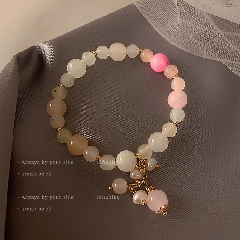 DREJEW Vòng Tay Pha Lê Thiết Kế Mẫu Mới Phong Cách Phật Giáo Hàn Quốc Pha Lê Phong Cách Phật Giáo Cho Nữ