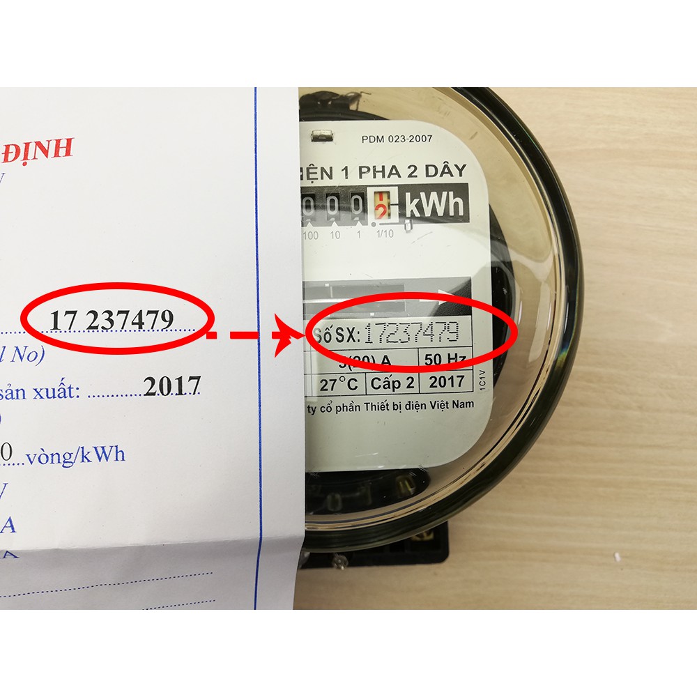 [Chính hãng] Đồng Hồ Điện Một Pha EMIC 10(0A) - Có Giấy Kiểm Định