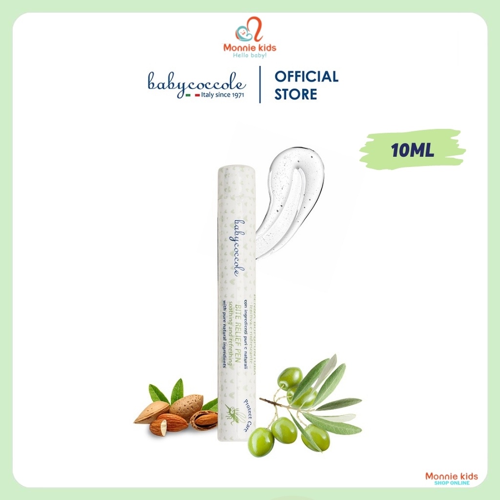 Bút chấm muỗi đốt cho bé Babycoccole Ý 0m+, bút chấm vết côn trùng cắn 10ml- Monnie Kids