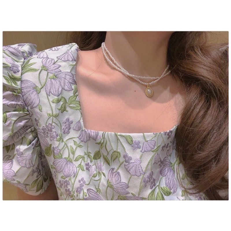 Vòng choker hạt trai phong cách tiểu thư vintage