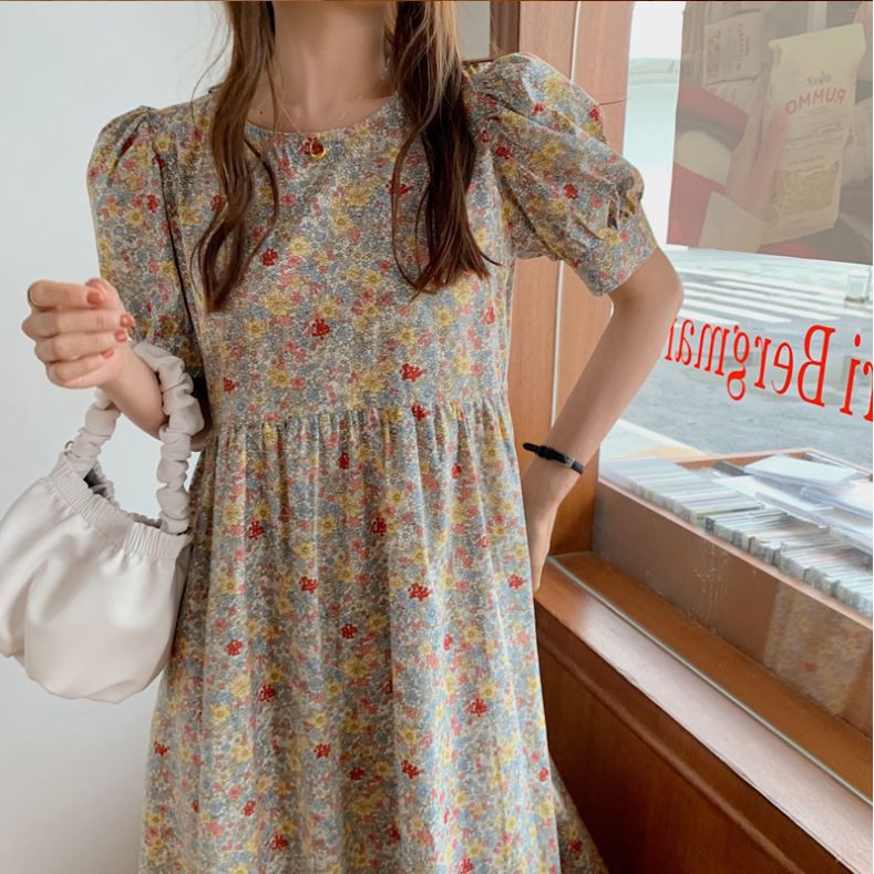 [CÓ ẢNH THẬT] Váy Hoa Nhí Vintage Dáng Dài- Đầm Hoa Nhí | BigBuy360 - bigbuy360.vn