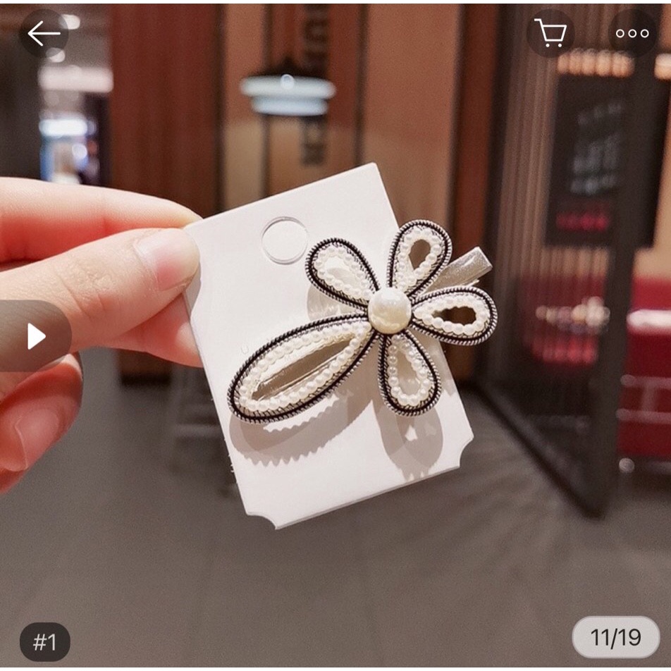 Kẹp tóc đính ngọc trai THỜI TRANG phong cách Hàn Quốc KT21