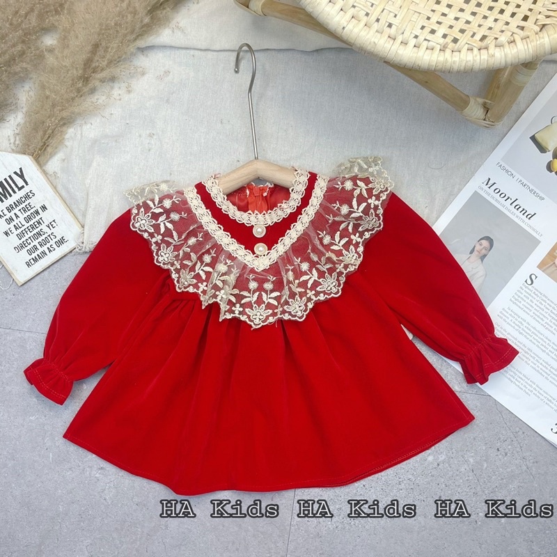 Váy nhung Noel ấp áp size 8-20kg
