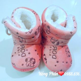 Giày Quảng Châu nhung lót lông xịn đẹp cho bé