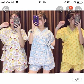 Com bo 2 Bộ ngủ quần áo cộc
