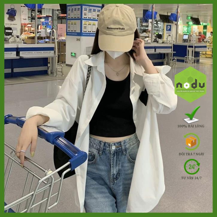Áo sơ mi trắng nữ thêu trái tim phong cách Hàn Quốc, Áo sơ mi nữ đẹp chất vải mềm mịn thoáng mát NoDuJean
