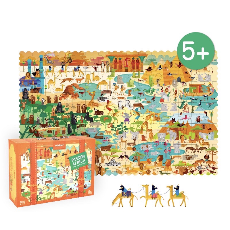 Vali xếp hình 180 miếng Mideer World Travel Puzzle