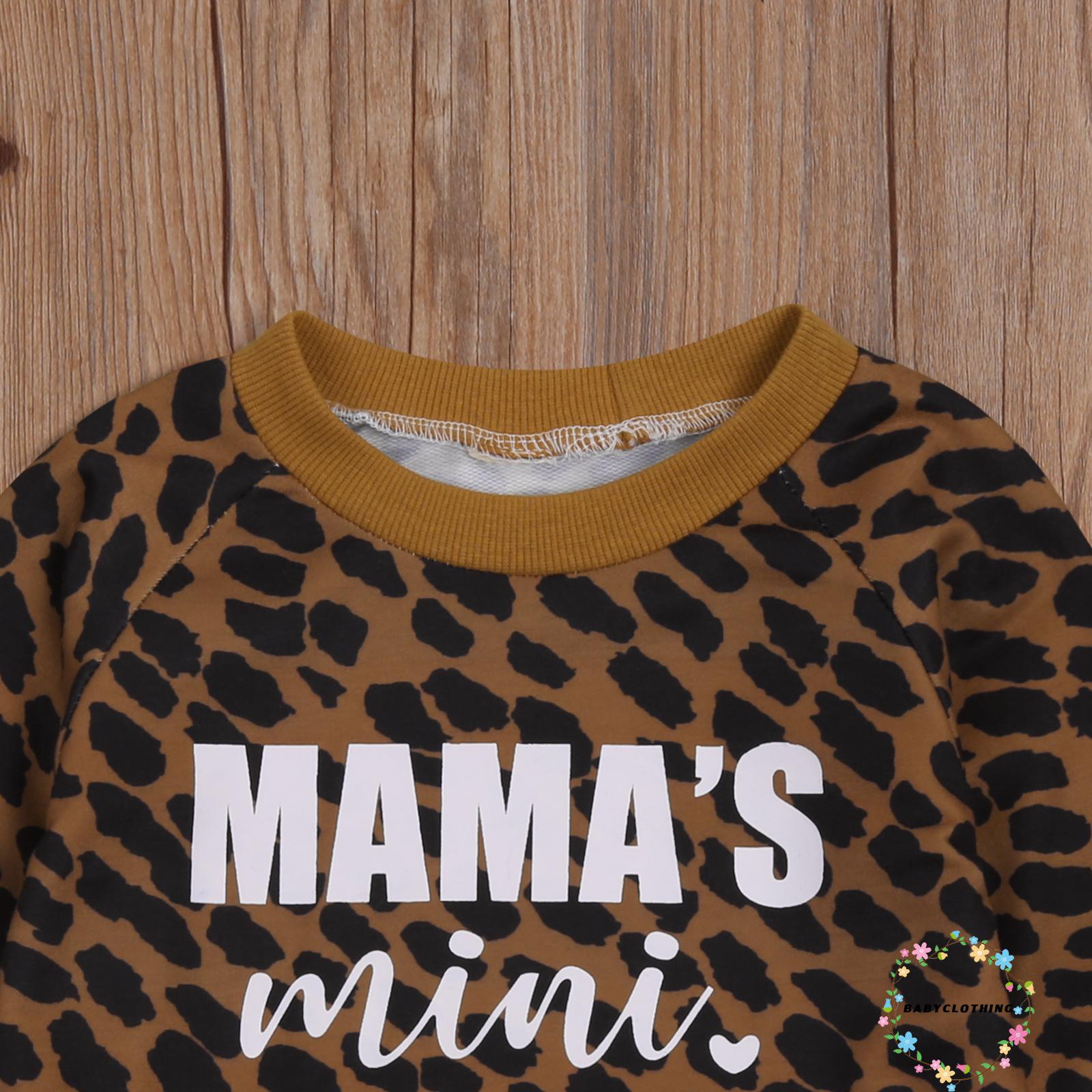 BBCQ-Children´s Leopard Printed Pullover Sweater, Long Sleeve Round Neck Casual Top for Spring, Autumn and Winter