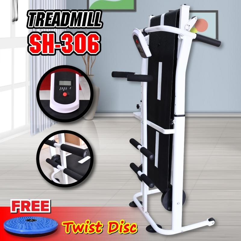 CHAIR19 -  Máy chạy bộ cơ đa năng mẫu mới Treadmill SH - S306 5 in 1 tặng kèm đĩa xoay eo cao cấp 360 độ