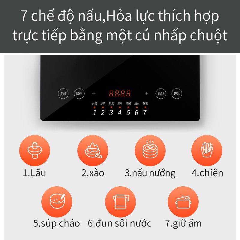 XIAOMI Bộ bếp từ thông minh kèm Chảo / Nồi Xiaomi Mijia Induction cooker A1 whole set MDCLOP2ACM
