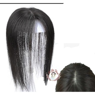 Tóc thật tóc hói mái ngang có da dầu 25-30cm
